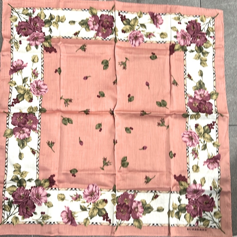 Burberry Vintage EUC Handkerchief, Burberry Bandana Accessories.